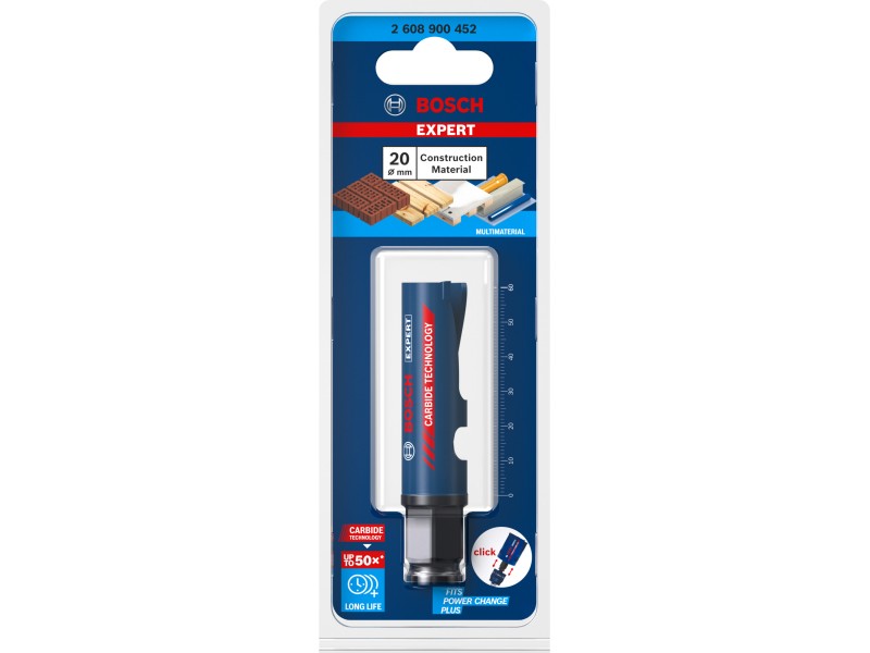 Žaga za izrezovanje lukenj Bosch EXPERT Construction Material, 20x60mm, 2608900452